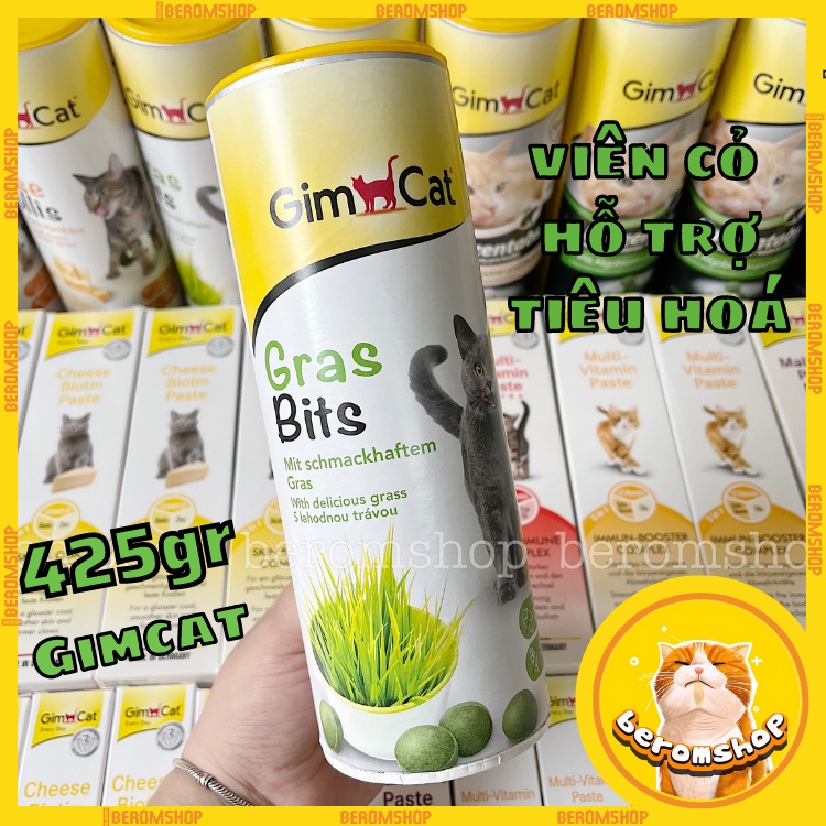 VIÊN CỎ GRASBITS GIMCAT HỖ TRỢ TIÊU HÓA CHO MÈO NHẬP ĐỨC CỰC RẺ