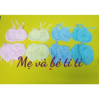 Bao tay chân cột dây chất cotton (1 đôi tay +1 đôi chân)