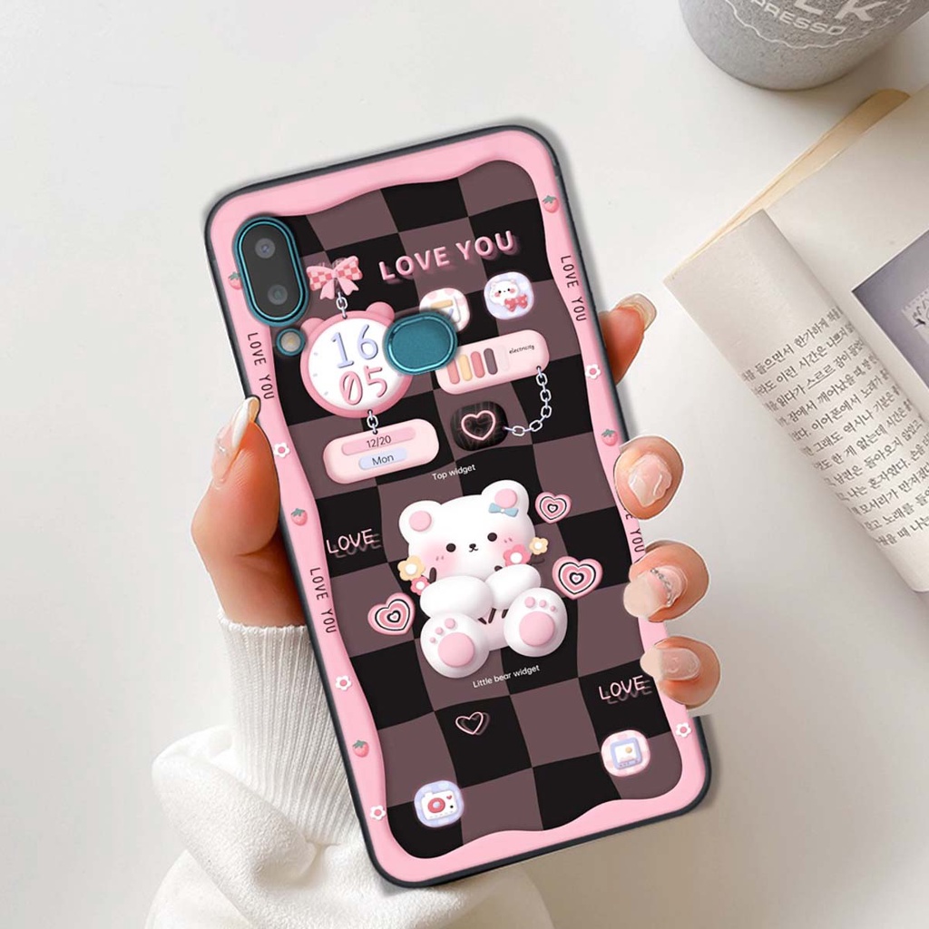 Ốp lưng Samsung A10s in hình gấu cute,bò sữa 3D cute dễ thương bảo vệ điện thoại.