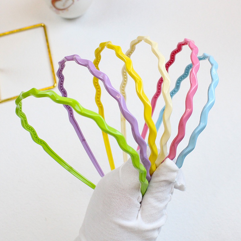 Băng Đô Cài Tóc Vải Mỏng Lượn Sóng Màu Sắc Ngọt Ngào Phong Cách Nhật Bản Và Hàn Quốc