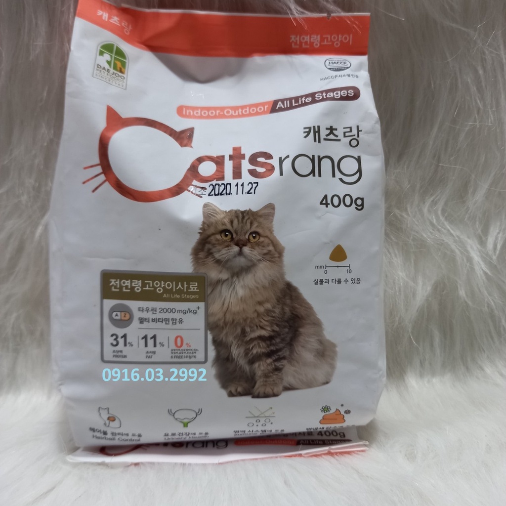 Thức ăn cho mèo Catsrang 2kg, Thức ăn cho mèo mọi lứa tuổi