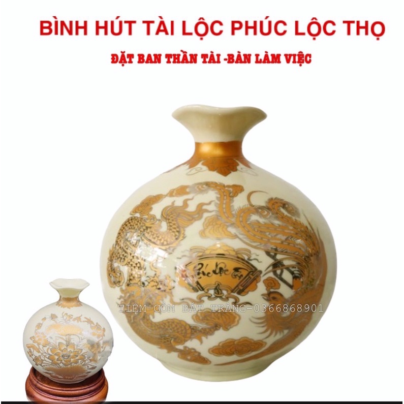 Bình Hút Tài Lộc Phúc Lộc Thọ, Đặt Ban Thần Tài- Bàn Làm Việc