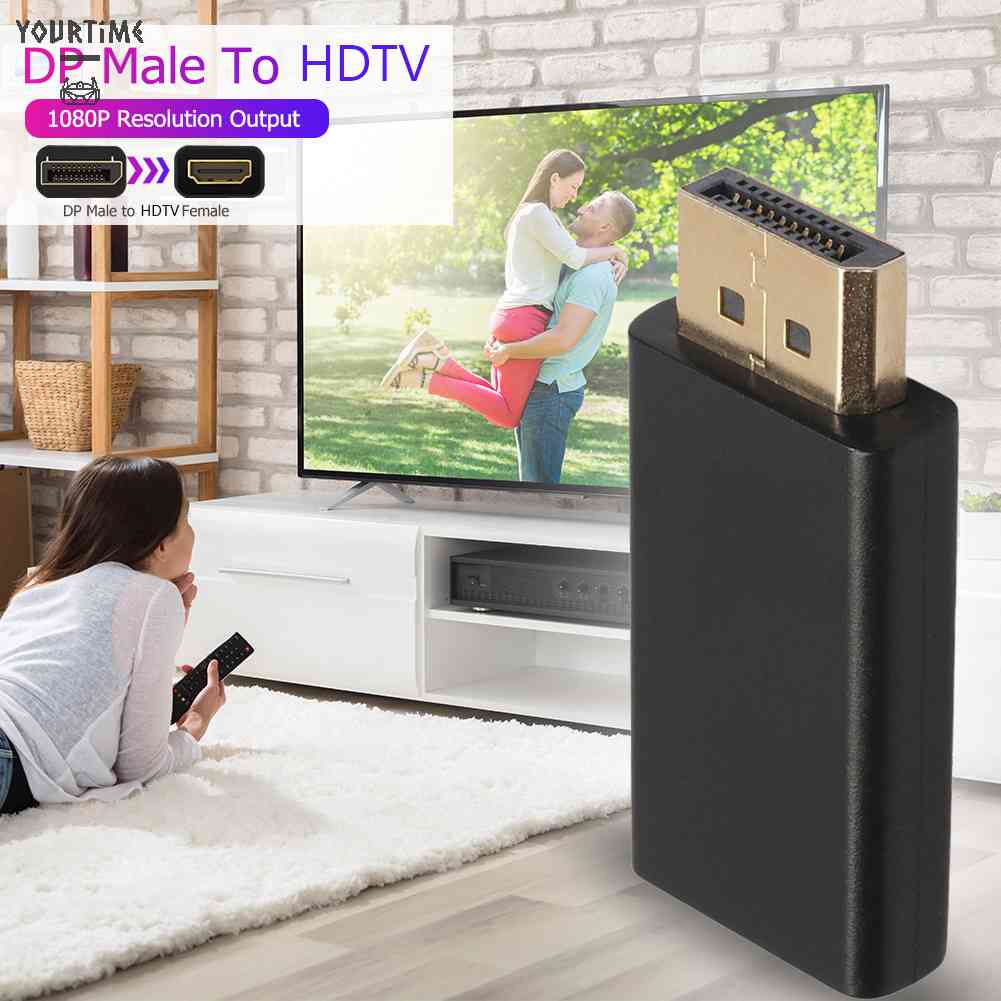 Cáp ChuyểN Mạ VàNg DP Sang HDMI 1080P Cho HDTV / PC