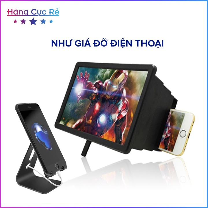 Kính phóng to màn hình điện thoại lên gấp 3-5 lần HCR-F2 Freeship Kính phóng đại kiêm giá đỡ - Shop Hàng Cực Rẻ