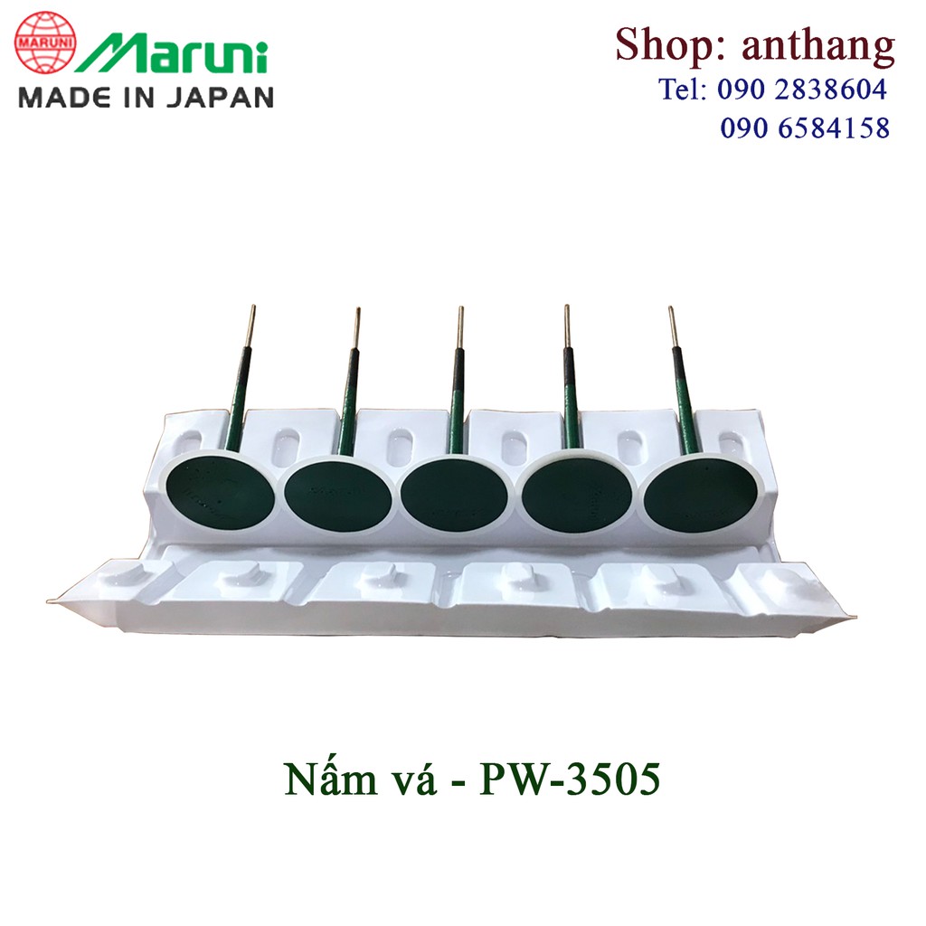 Bộ 5 cái nấm vá cao cấp PW-3505 Maruni - Nhật bản (kích cỡ 5x35mm)