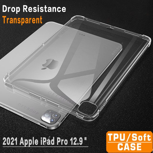 ốp điện thoại Silicon Trong Suốt Siêu Mỏng Cho Ipad Pro 12.9 2021 A2379 A2461 12.9-inch, 5th