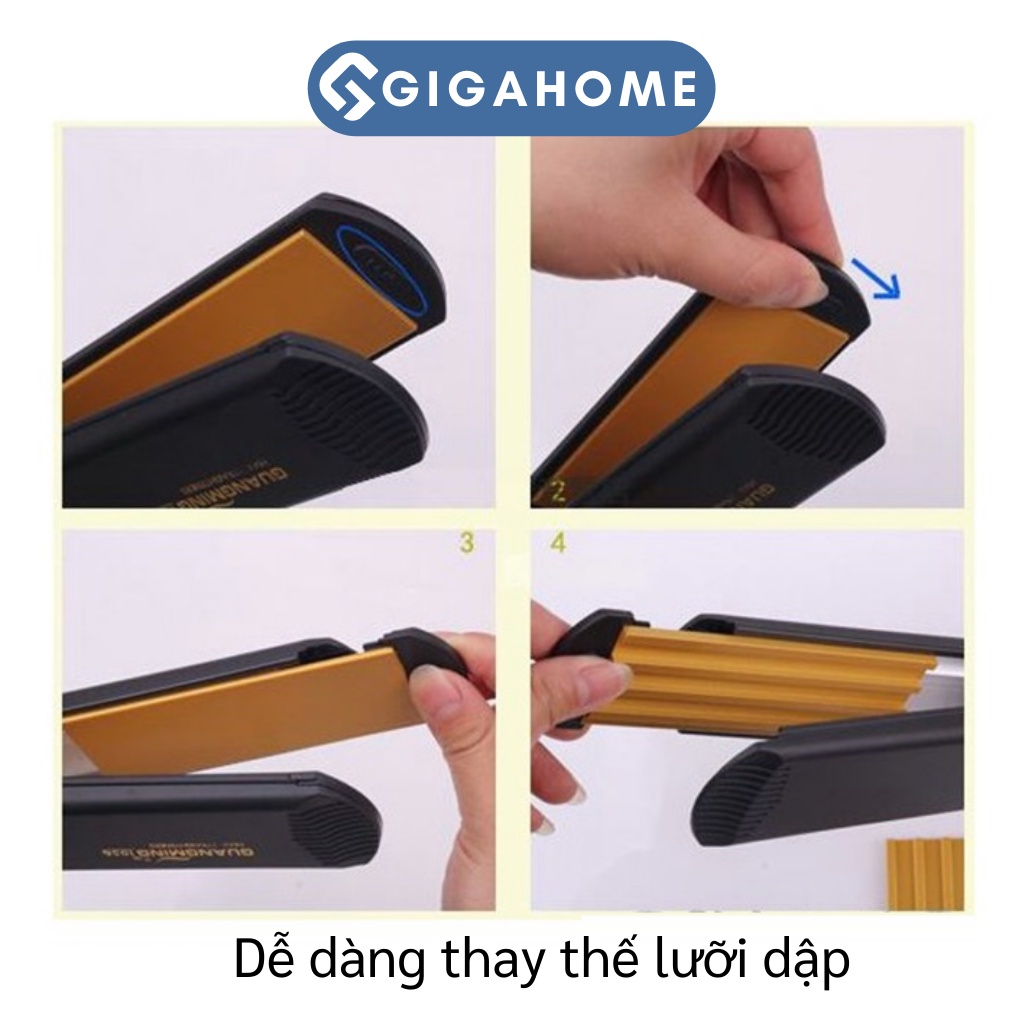 Máy Bấm Xù, Duỗi, Uốn Tóc Chuyên Dụng GIGAHOME Chỉnh Nhiệt Cao Cấp 9017