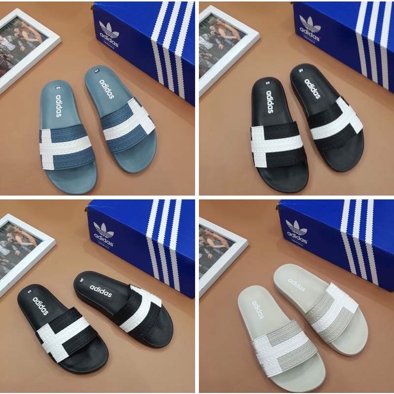 Dép thời trang quai ngang có hoạ tiết logo, Dép thể thao đế cao su phong cách hàn quốc btshop từ 38 đến 42