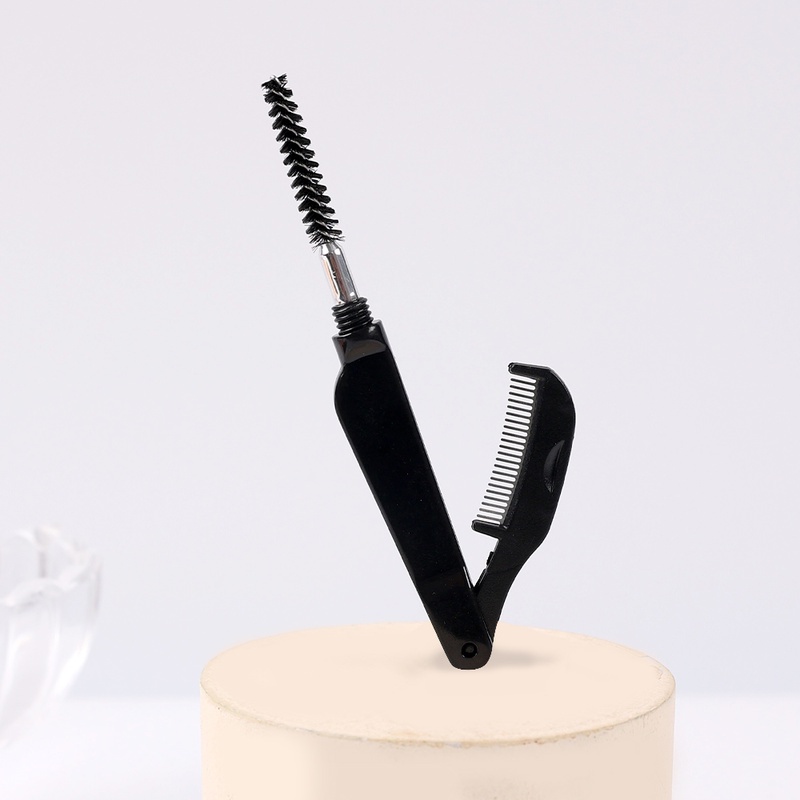 Lược Chải Lông Mày/Lông Mi Hai Đầu Bằng Thép Có Thể Gập Lại Tiện Dụng