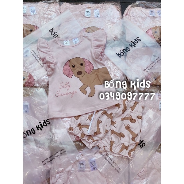 Bộ Hè Bé Gái Cún Hồng Baby Berry