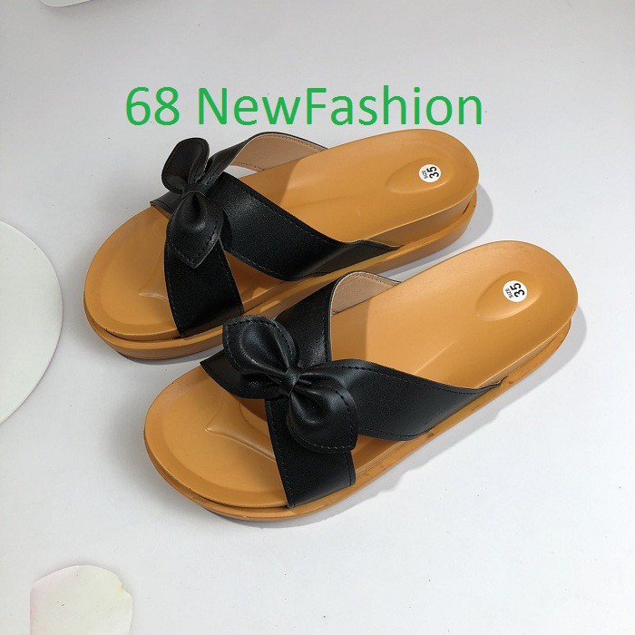 [Giá sỉ size 35-39] Dép thời trang nữ quai ngang siêu xinh thắt nơ đẹp đế cao 4cm