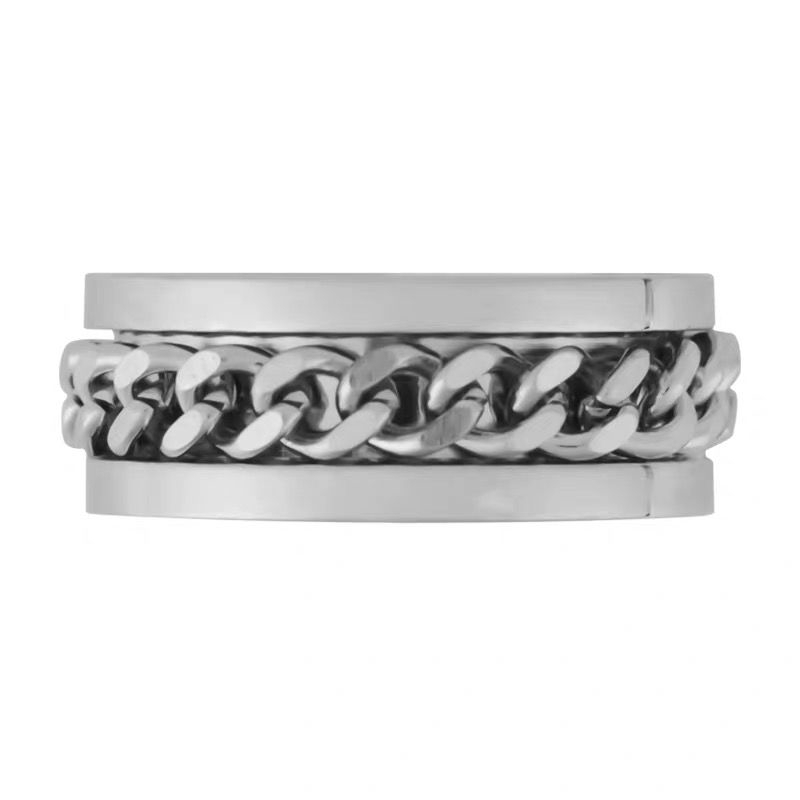 Nhẫn Thép Titan Thời Trang Đường Phố Cá Tính Cho Cặp Đôi