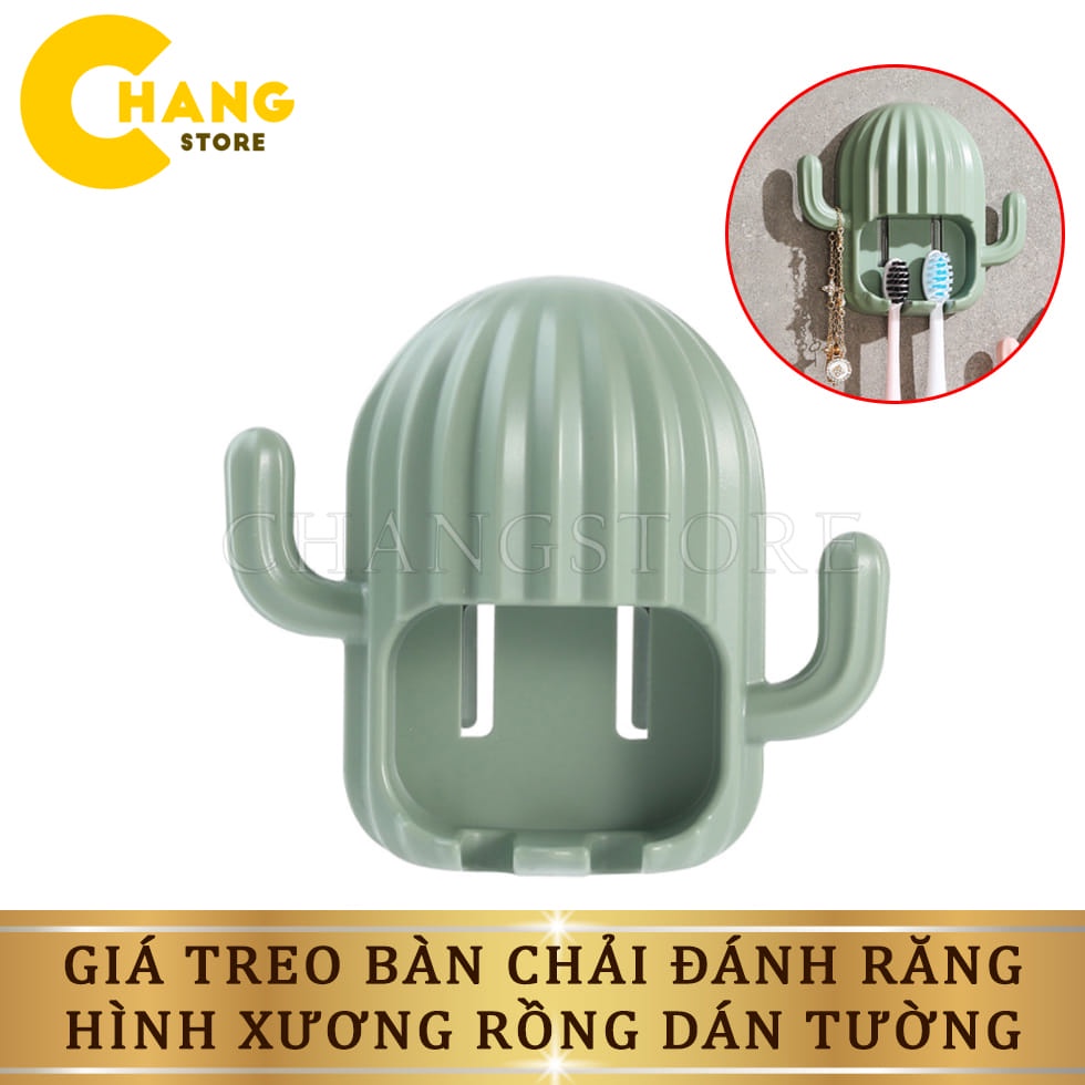 [ HOT] Giá Treo Bàn Chải Đánh Răng, Dụng Cụ Để Đựng Bàn Chải Đánh Răng Hình Cây Xương Rồng