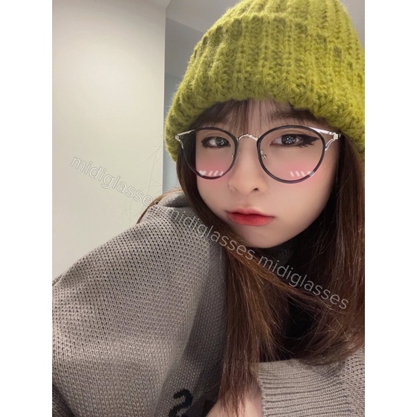 KÍNH TRÒN TAI MÈO DÁNG MỚI không độ