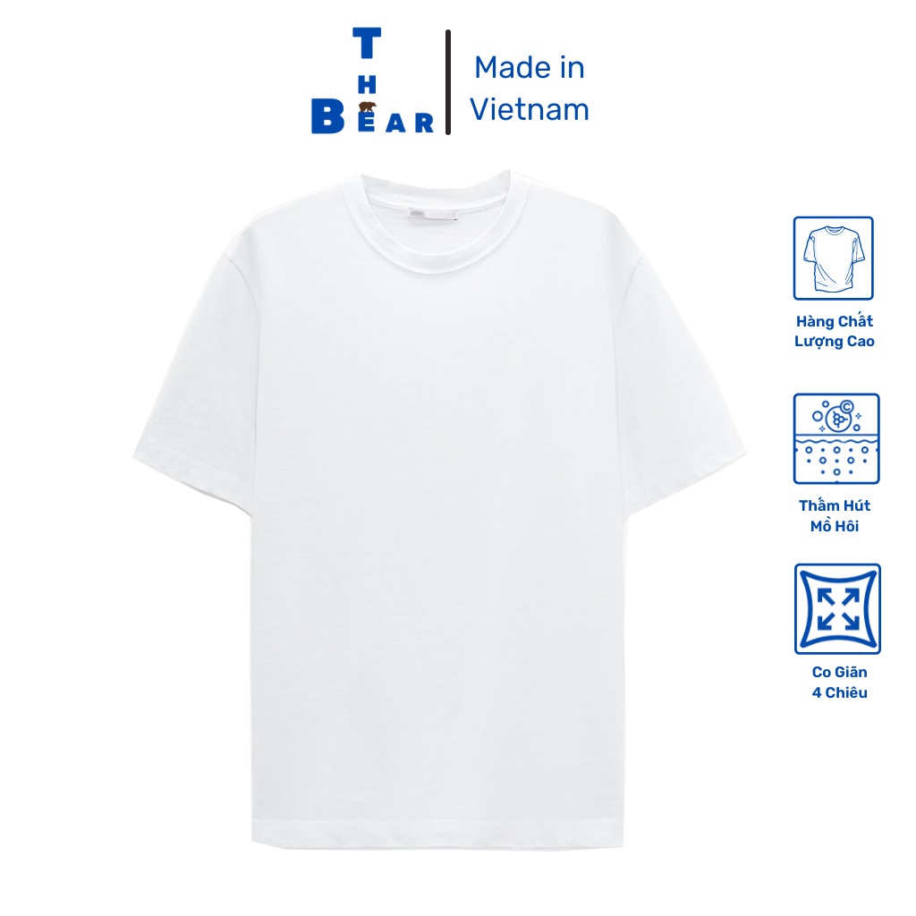 Áo thun nam  - Áo thun Unisex cho cả phái nữ - Áo phông form rộng - Kiểu đơn giản - THE BEAR -MS7