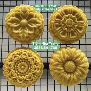 Khuôn trung thu tròn 4 mặt lò xo