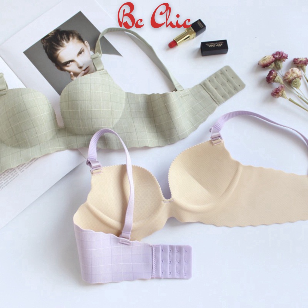Áo Lót Nữ Nâng Ngực Đúc Su không gọng kẻ đệm nâng ngực quyến rũ mã A04 BC_CHIC LINGERIE