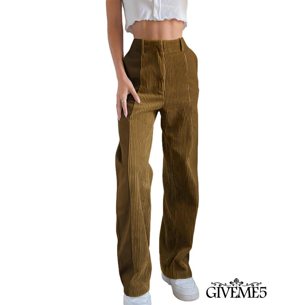 Quần dài lưng cao ống đứng thời trang Hàn Quốc dành cho nữ