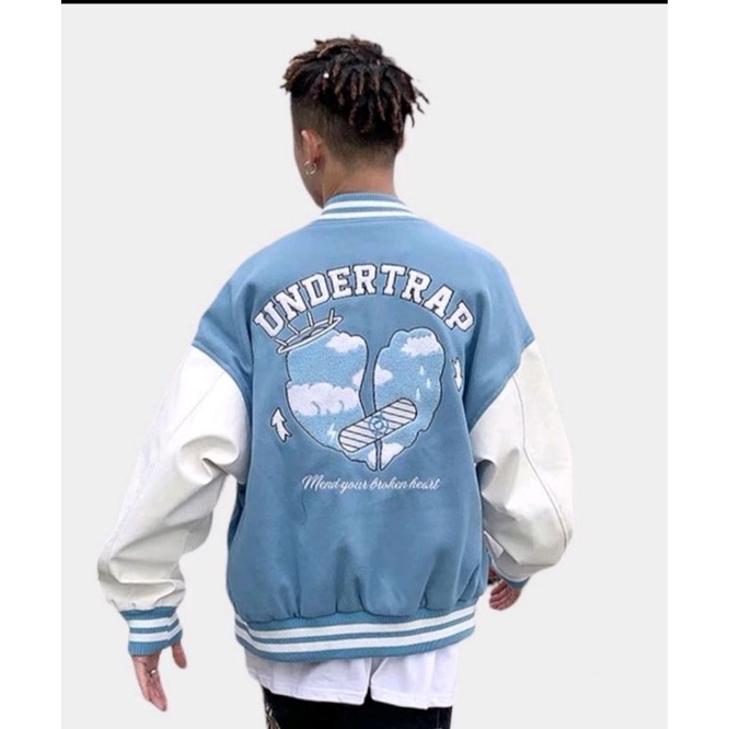 Áo Khoác Bomber Nam Nữ In Chữ UNDERTRAP Chất Liệu Nỉ Bông Siêu Cute - Super Fashion P