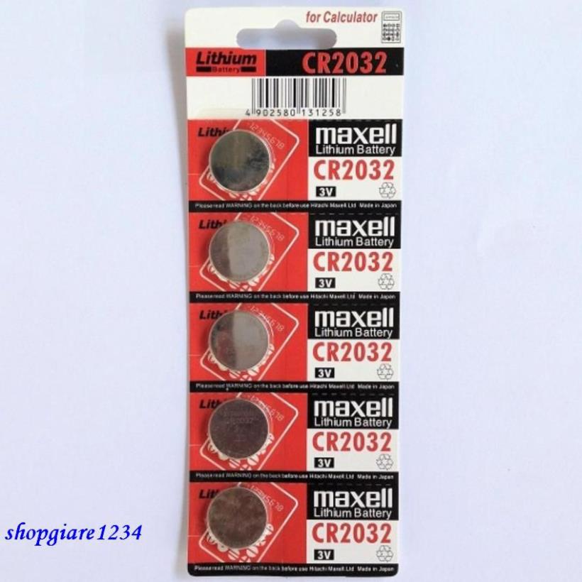 Pin CMOS Maxell CR2032 Lithium 3V (1 vỉ 5 viên) chính hãng 100%