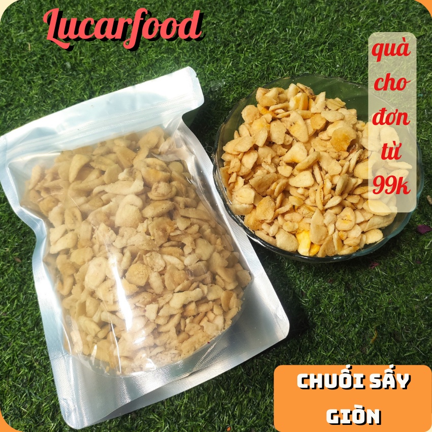 Chuối sấy giòn Lucarfood đặc sản Đà Lạt, hàng xuất khẩu, không chát, giòn ngọt
