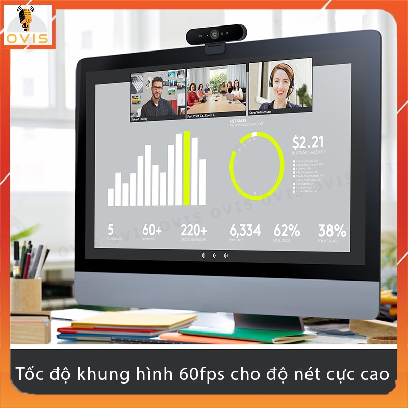 Logitech Brio 4K PRO / BRIO 500 - Webcam Họp Trực Tuyến Cao Cấp Độ Phân Giải Ultra HD 4K