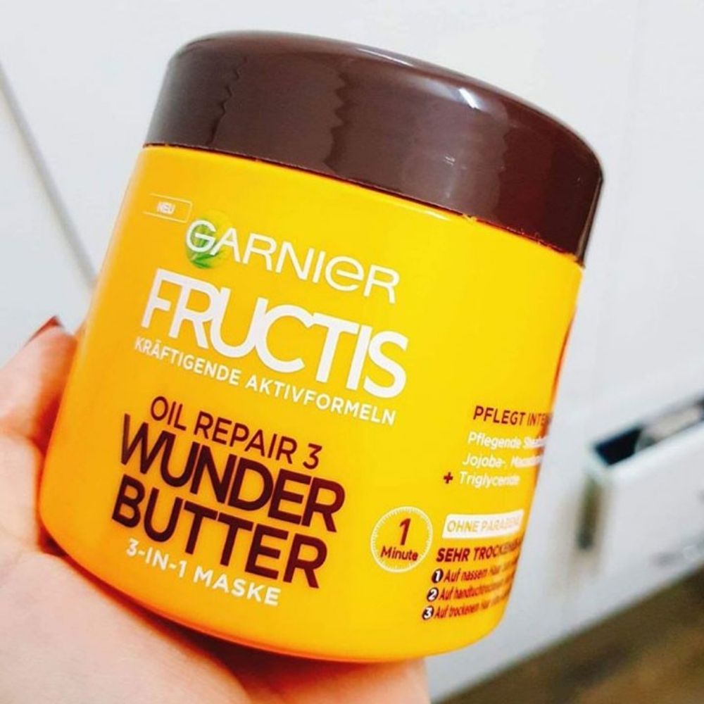 Kem ủ tóc Garnier Fructis Haaröl Oil Repair Wunder-Butter 300ml, chiết xuất bơ hạt mỡ phục hồi tóc hư tổn - Shop Mecici