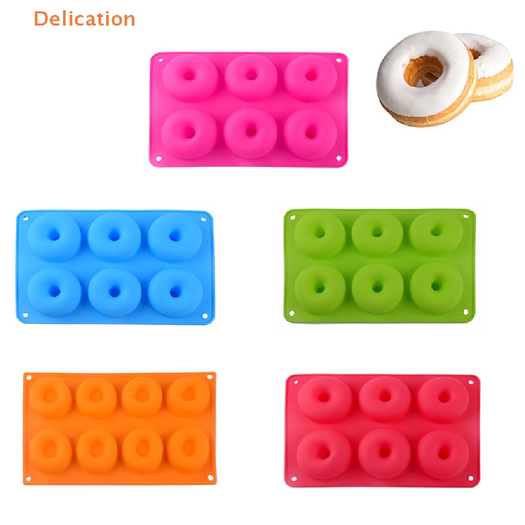 Khuôn Làm Bánh Donut 6 Ngăn Bằng Silicone DIY