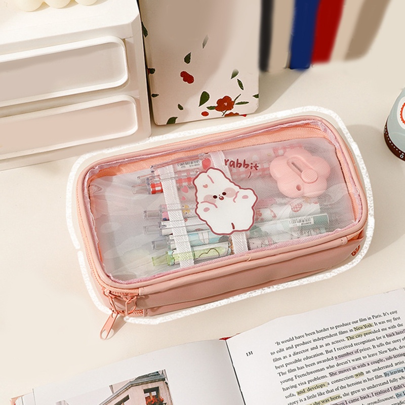 Túi đựng bút/ mỹ phẩm cỡ lớn chống thấm nước di động tiện dụng cho học sinh