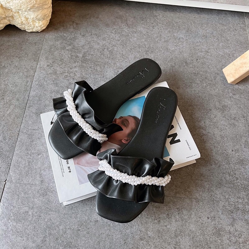 Dép bèo quai cườm Mieo Shoes ( D1240 D1241 D1242 D1243 D1244 )