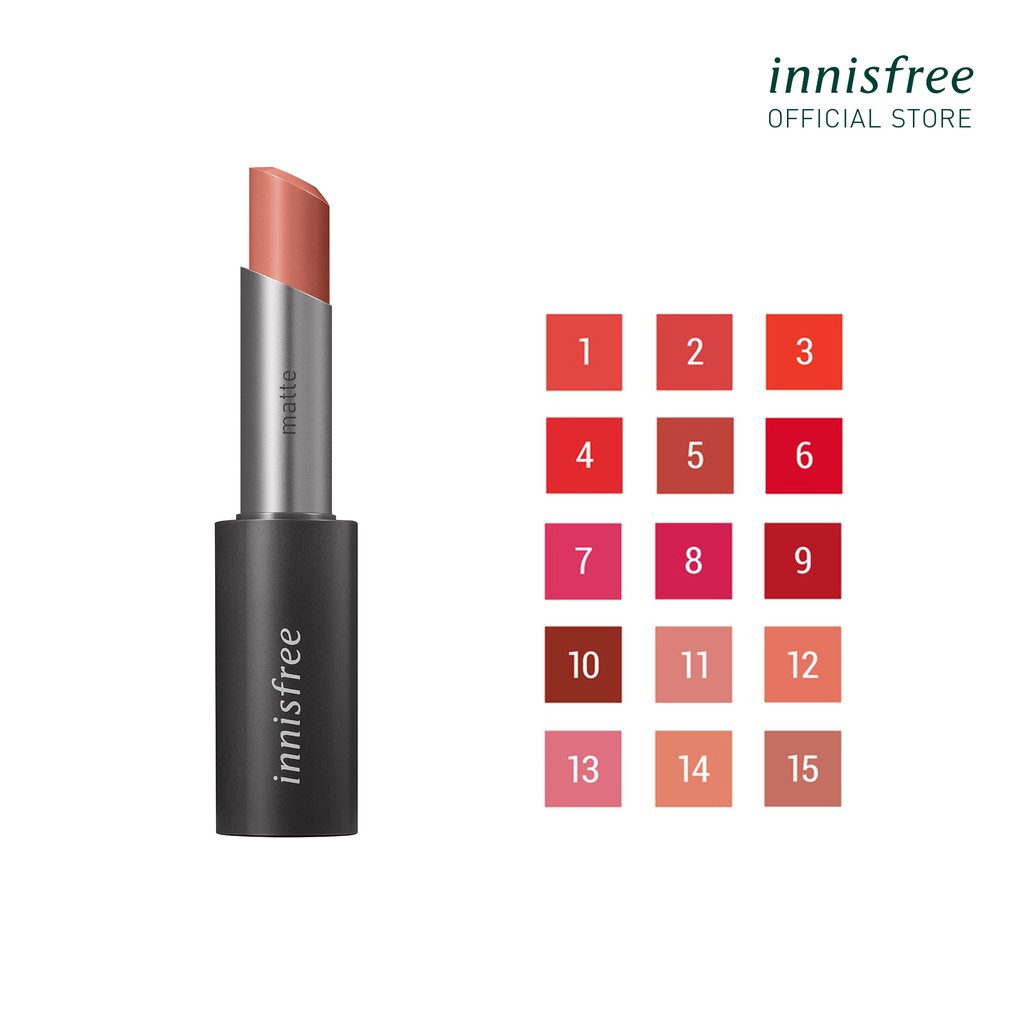 [Mã COSIF05 giảm 10% đơn 400K] Son lì dạng thỏi innisfree Real Fit Matte Lipstick 3.6g