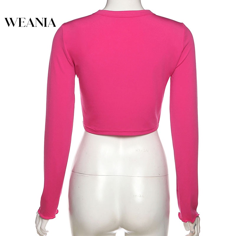 Áo Cotton DàI Tay Cổ TròN MàU Trơn Cho Nữ