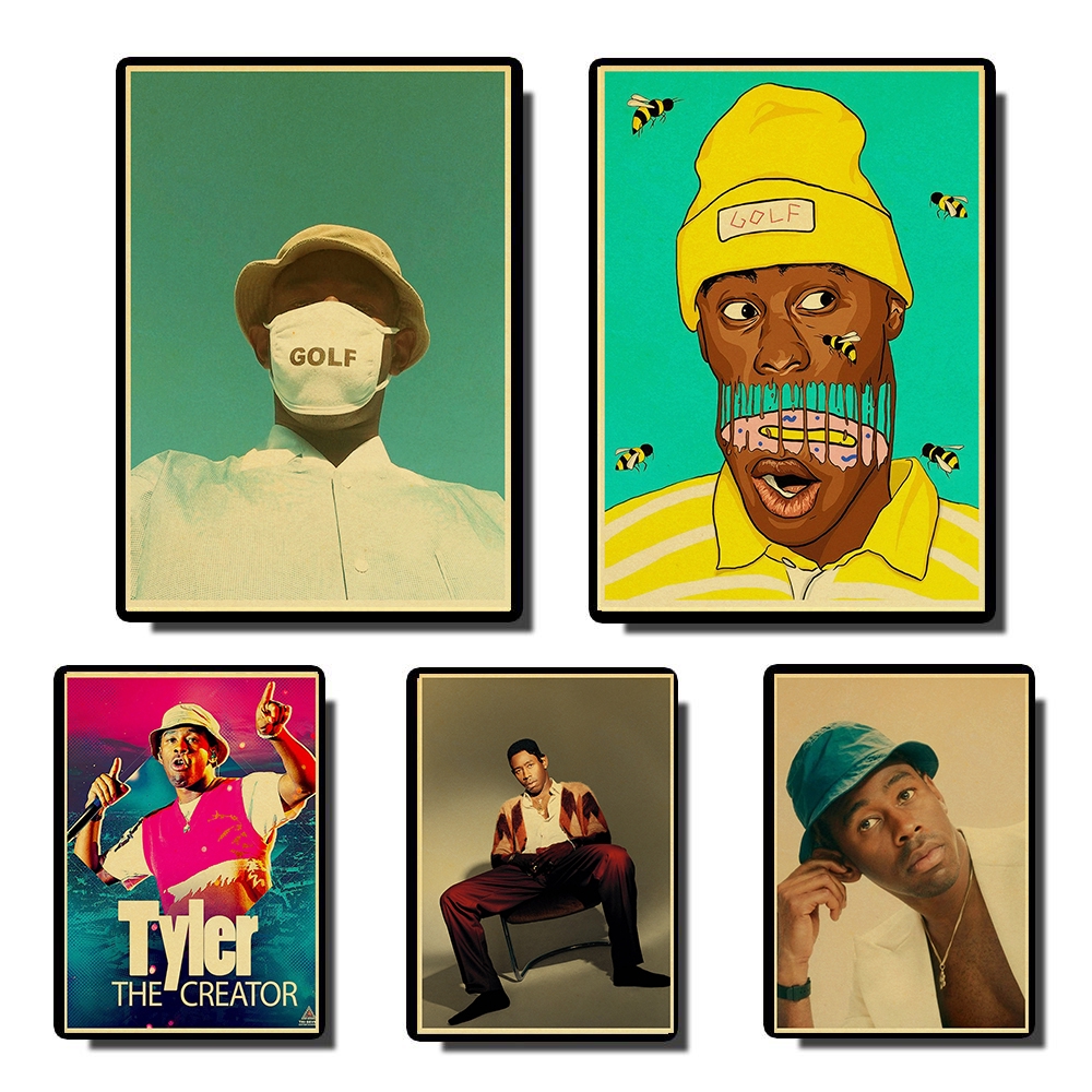 Tấm Áp Phích Che Phủ Nhạc Hip Hop In Hình Rapper The Creator Hoa Sáng Tạo Trang Trí Nhà Cửa