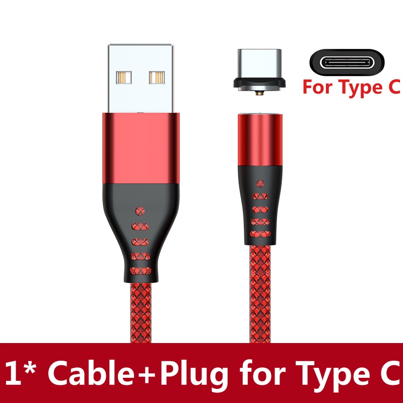 Dây Cáp Sạc USB Nam Châm Loại C Có Đèn LED Cho Android