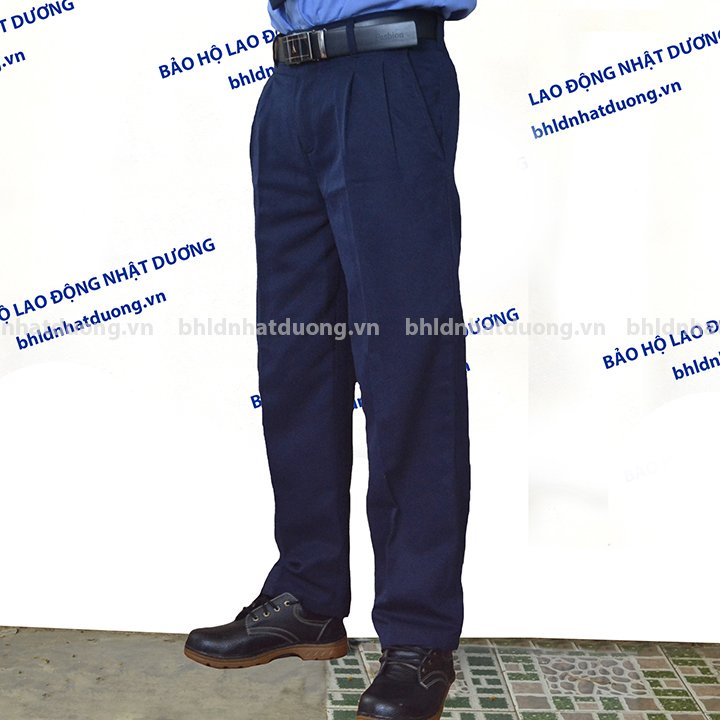 Quần bảo vệ nam quần tay âu công sở màu xanh đen vải kaki thành công siêu xịn -Nsafe