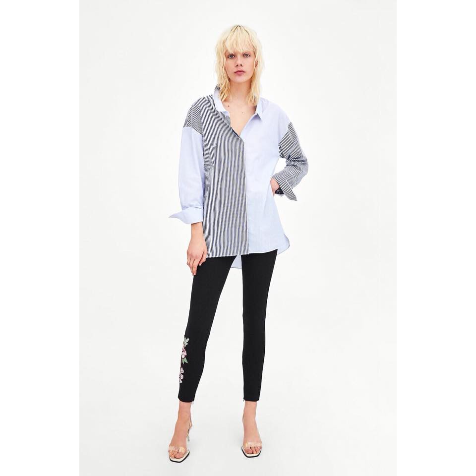 QUẦN TREGGING ZARA KHÓA SƯỜN - THÊU HOA - XUÁT XỊN