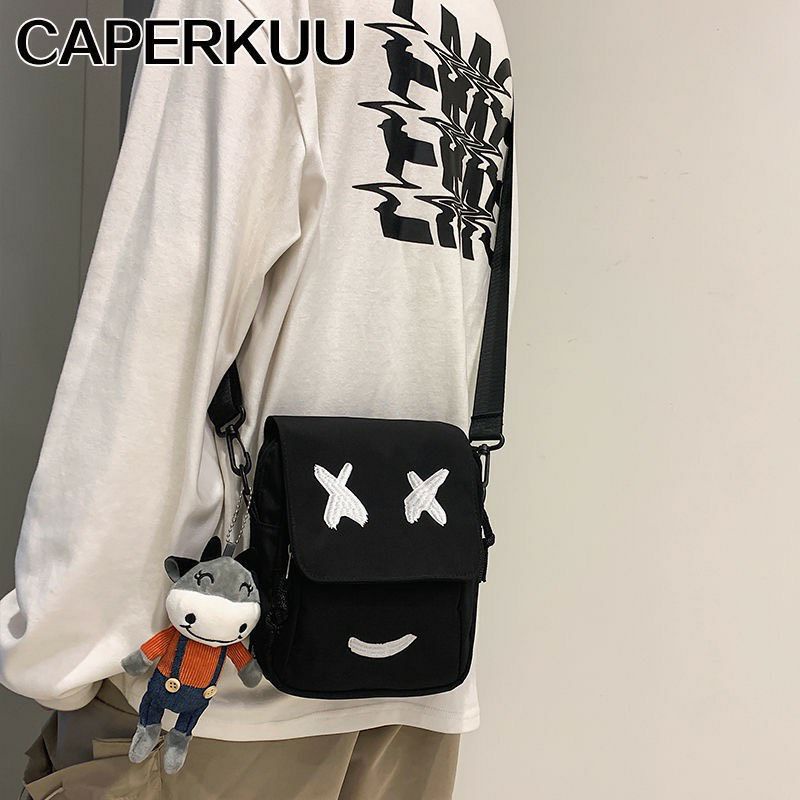 Túi đeo chéo  trang nam nữ Mắt x; mũi tên; LoGo  Balo Mini đi học; đi chơi; vải can ko thấm nước