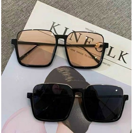 Kính Mát Mắt Vuông Viền Nửa Thời Trang