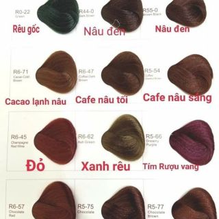 COMBO 15 MÀU NHUỘM CHOCOLATE HT