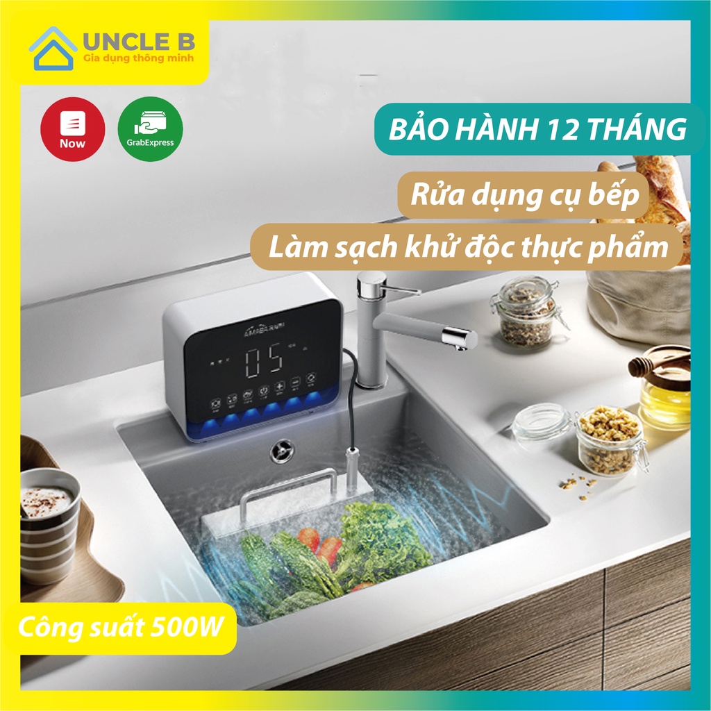 Máy rửa chén dĩa, làm sạch, khử độc, rau củ, hải sản... bằng công nghệ Sóng Siêu Âm thông minh