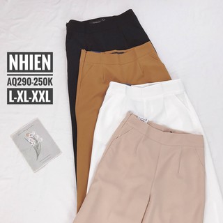 Quần tây nữ form suông ống rộng nhienvintage_aq290
