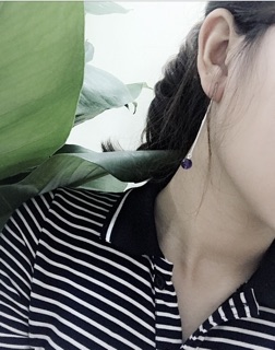 Hoa tai rơi bạc 925
