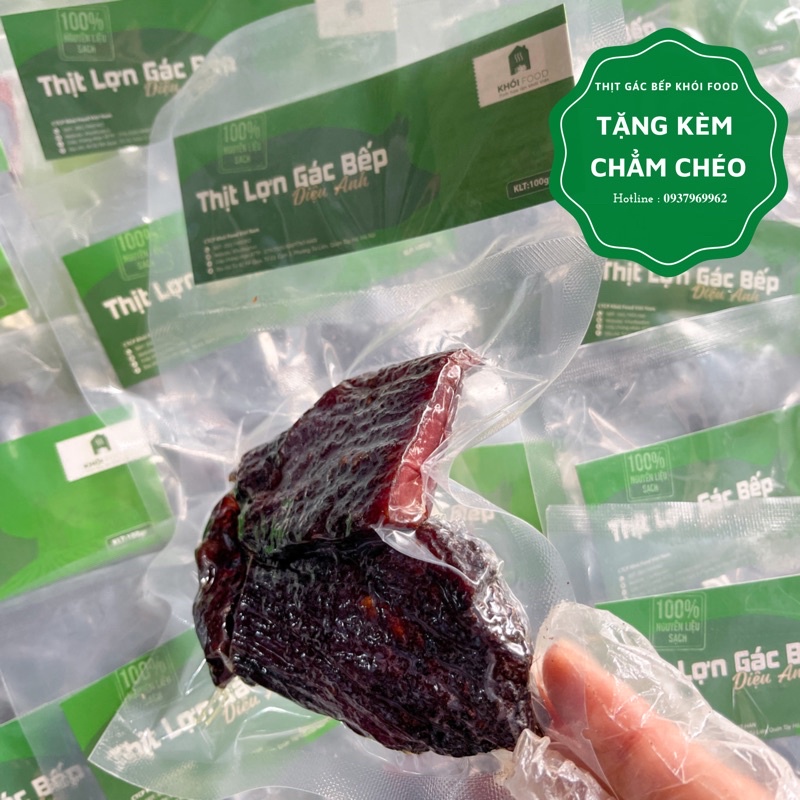 Lợn gác bếp Khói food ngon đặc biệt 100gram [Tặng kèm chẳm chéo] | BigBuy360 - bigbuy360.vn