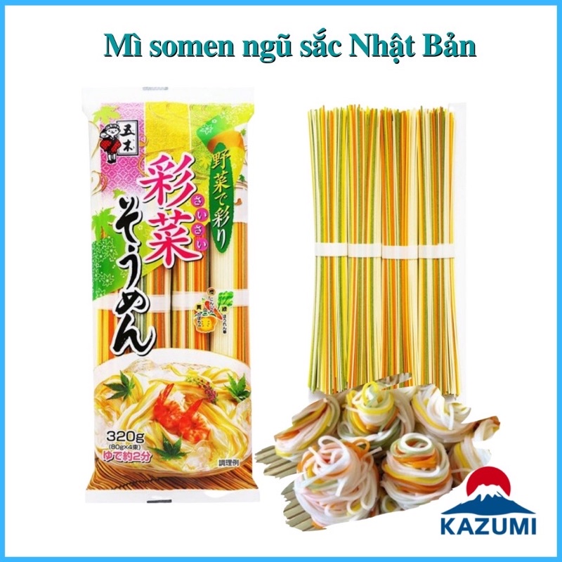(Date 12/2025) Mì Somen rau củ 320g cho bé ăn dặm thương hiệu Itsuki Nhật Bản