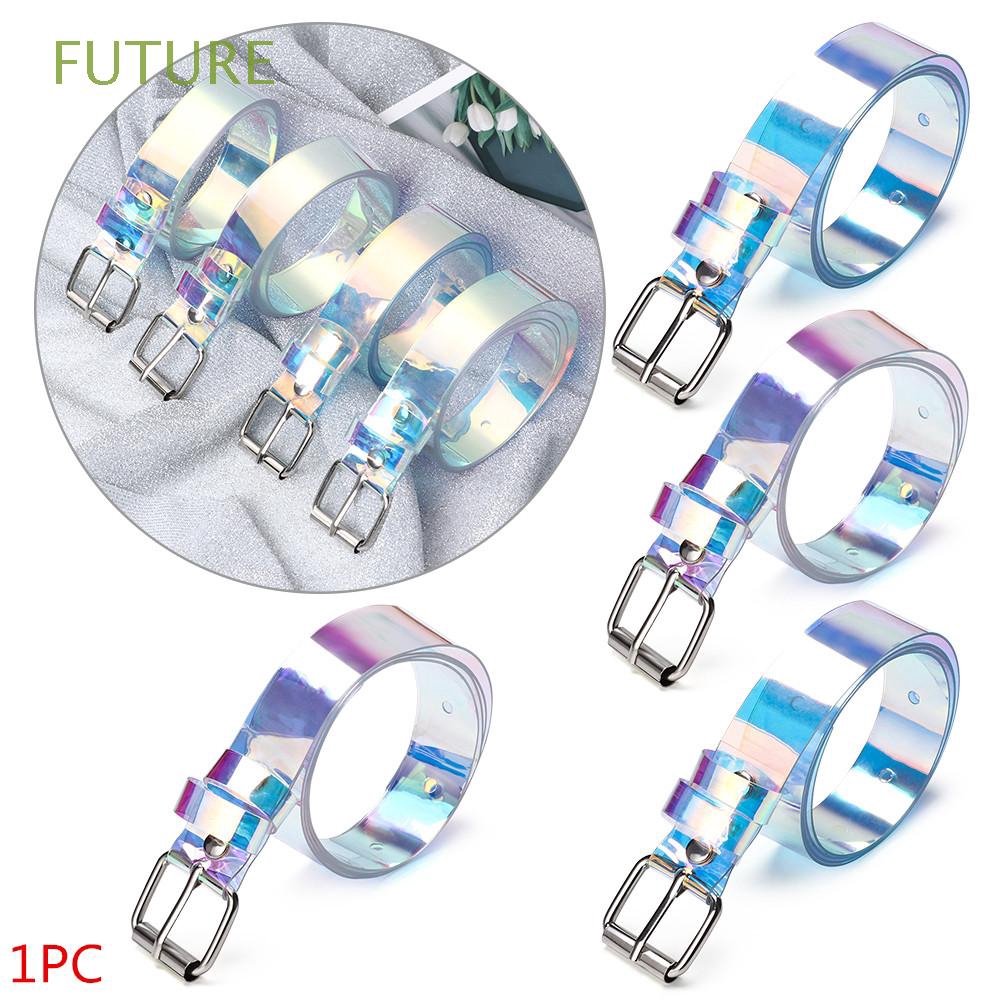 Thắt lưng màu Holographic phong cách Punk cho nữ