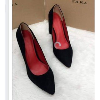 giày zara basic đế vuông 5 phân