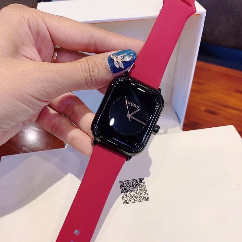 Đồng hồ nữ Guou unisex phiên bản Apple watch Size 30x35mm