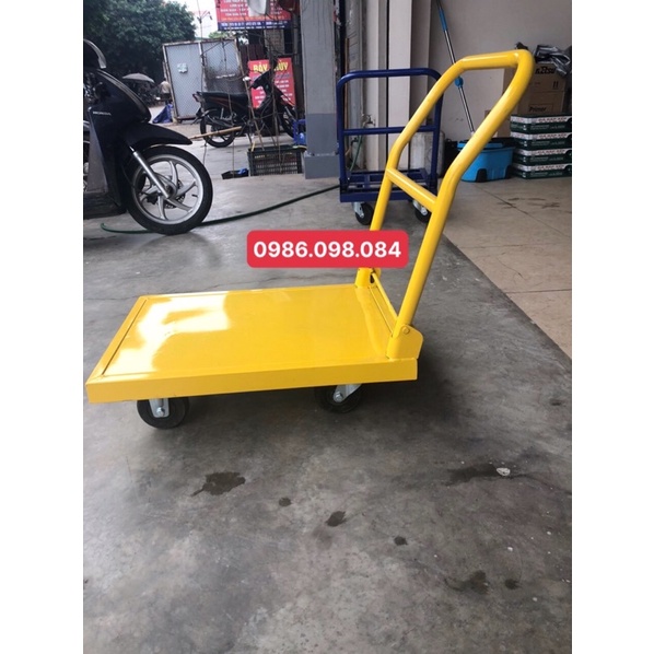 Xe đẩy hàng, xe kéo hàng 4 bánh có thể gấp gọn, kích thước 60*90 tải trọng 500kg mặt sàn phẳng