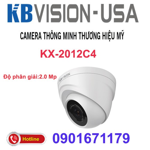 Camera Dome 4 in 1 hồng ngoại 2.0 Megapixel KBVISION KX-2012C4