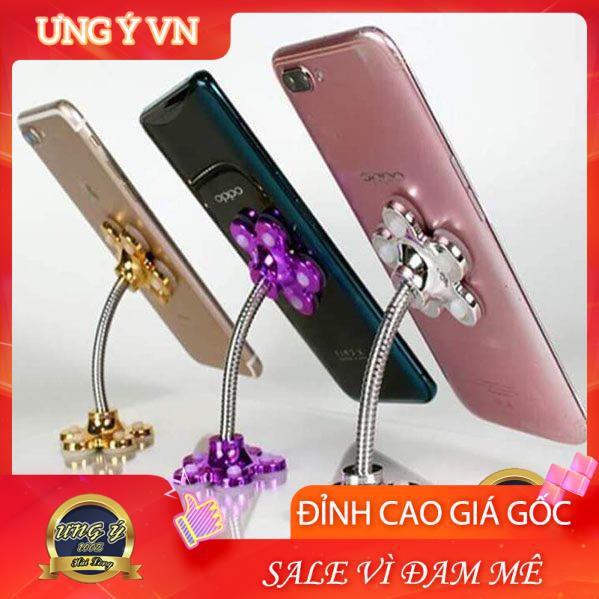 Đế Hít Chân Không Điện Thoại Hình Bông Hoa 5 Cánh 2 Đầu GIAO MÀU NGẪU NHIÊN LOẠI ĐẾ NHỎ